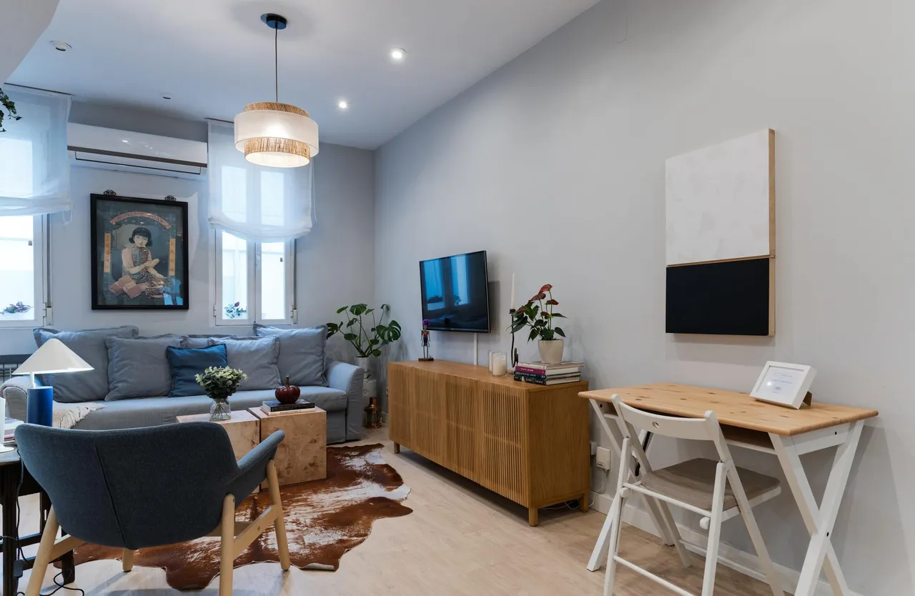 living - Piso de 53m² en alquiler en Castellana, Madrid - gallery - 3