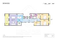 living - 132m² apartment for sale in Eixample Left, Barcelona - Floor Plan thumbnail - 1