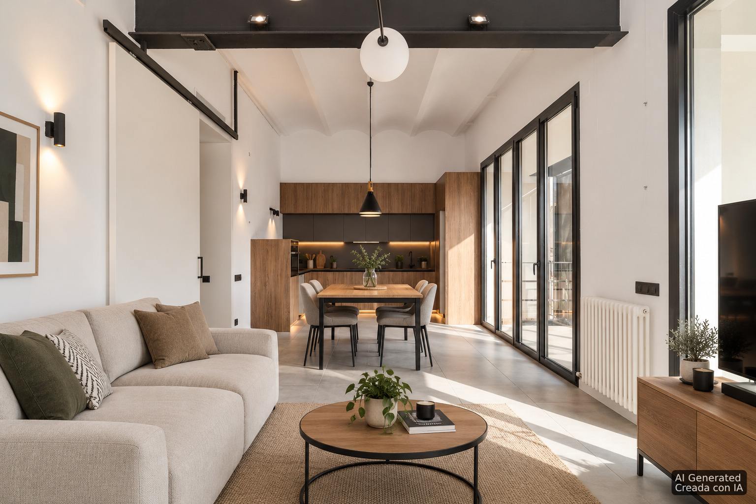 living - 85m² apartment with 13m² terrace for sale in Les Corts - featured