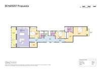 living - Piso de 156m² en venta en Eixample Derecho, Barcelona - Plano del piso thumbnail - 2