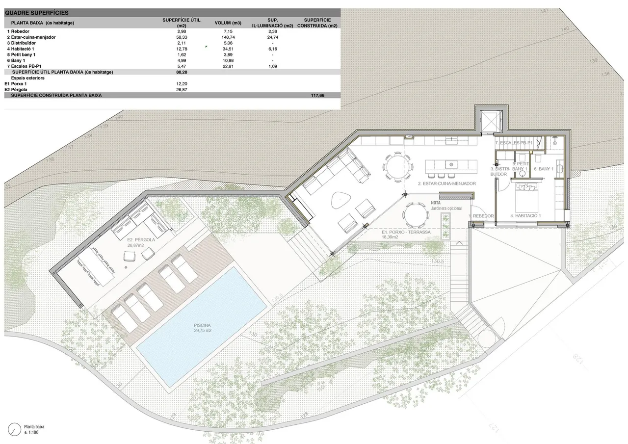 living - 333m² house / villa for sale in Sa Riera, Costa Brava - Floor Plan - 2