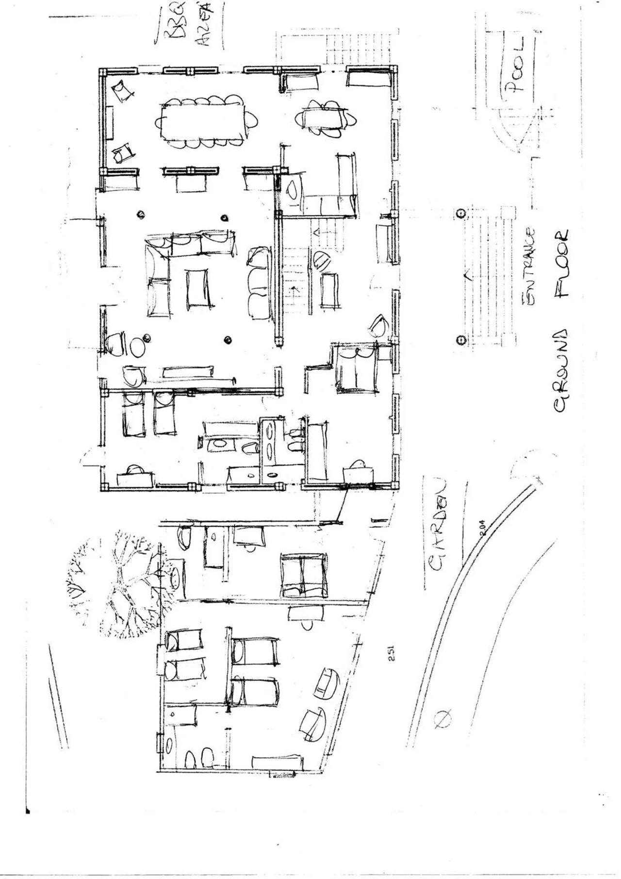 living - 565m² house / villa with 150m² garden for sale in East Marbella - Floor Plan - 2