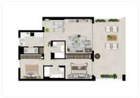 living - Promoción de obra nueva de Pisos en venta en Nueva Andalucía, Costa del Sol. - Plano del piso thumbnail - 2