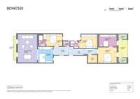 living - Piso de 133m² en venta en Eixample Izquierdo, Barcelona - Plano del piso thumbnail - 1