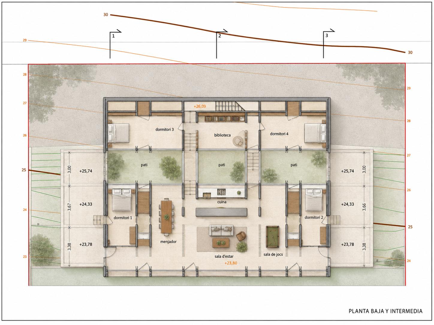 living - Casa / villa de 560m² en venta en Cadaqués, Costa Brava - Plano del piso thumbnail - 2