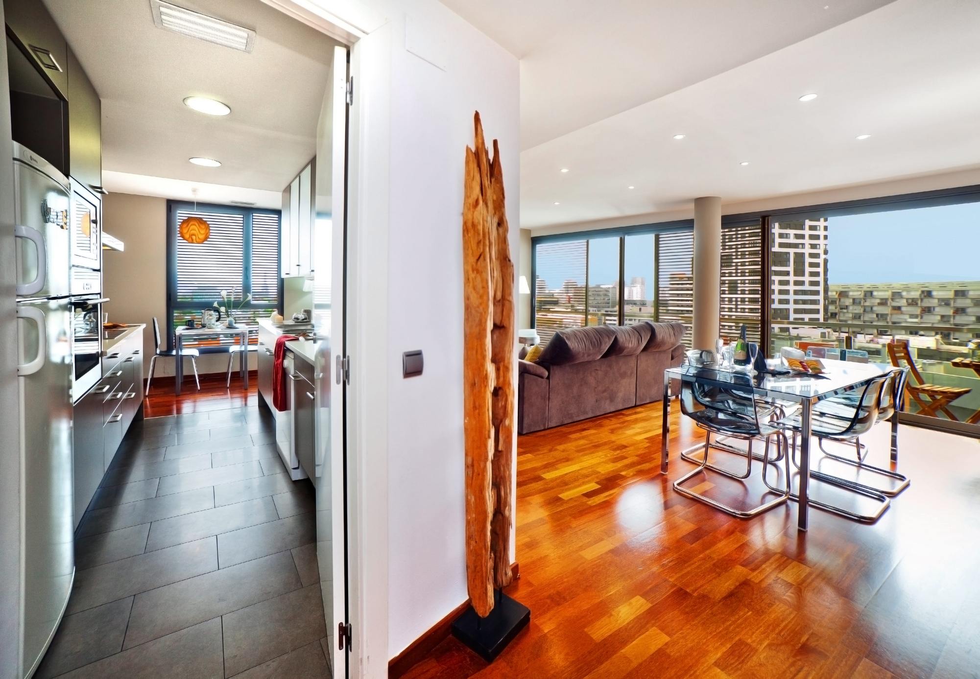 living - Ático de 125m² en venta en Diagonal Mar, Barcelona - gallery - 3