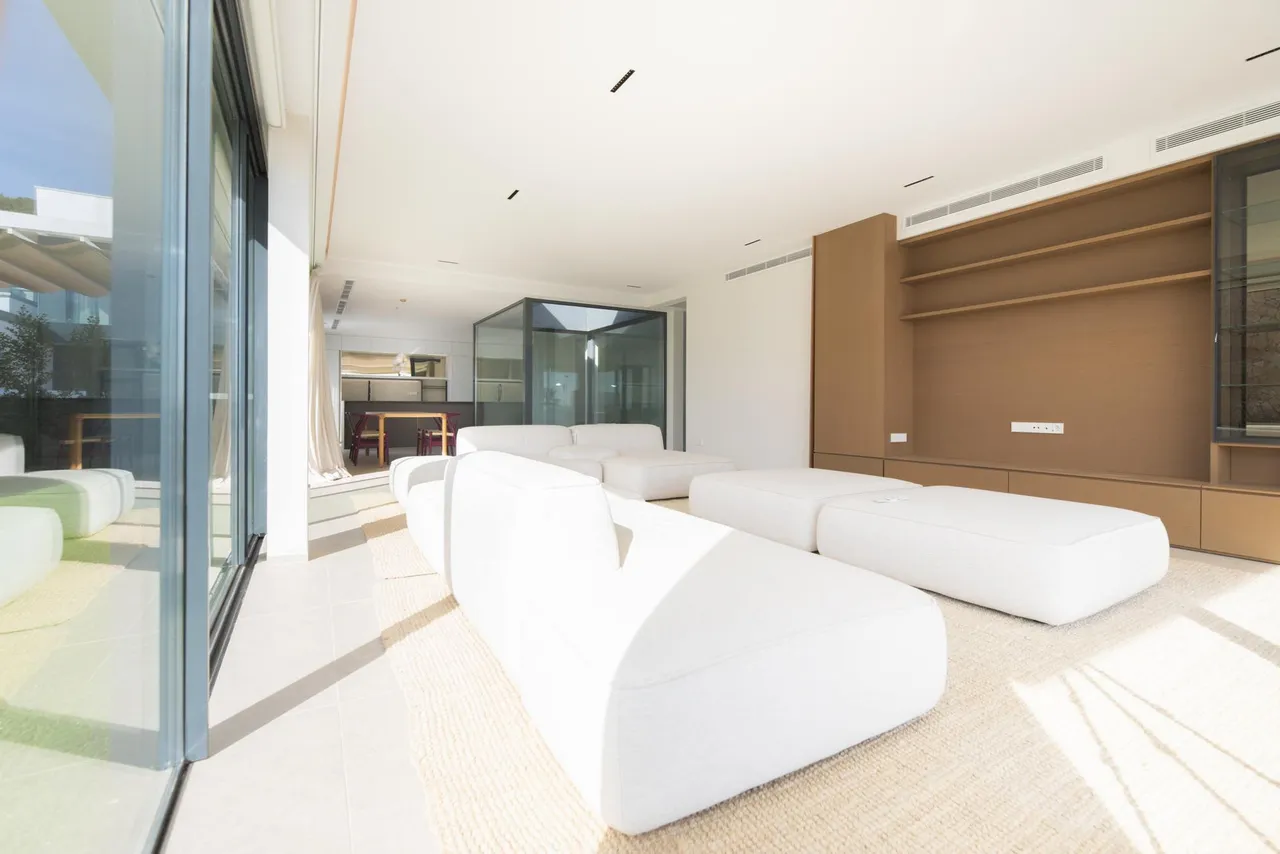 living - New promotion of villas in Santa Eulalia with sea views and private pools - gallery - 8