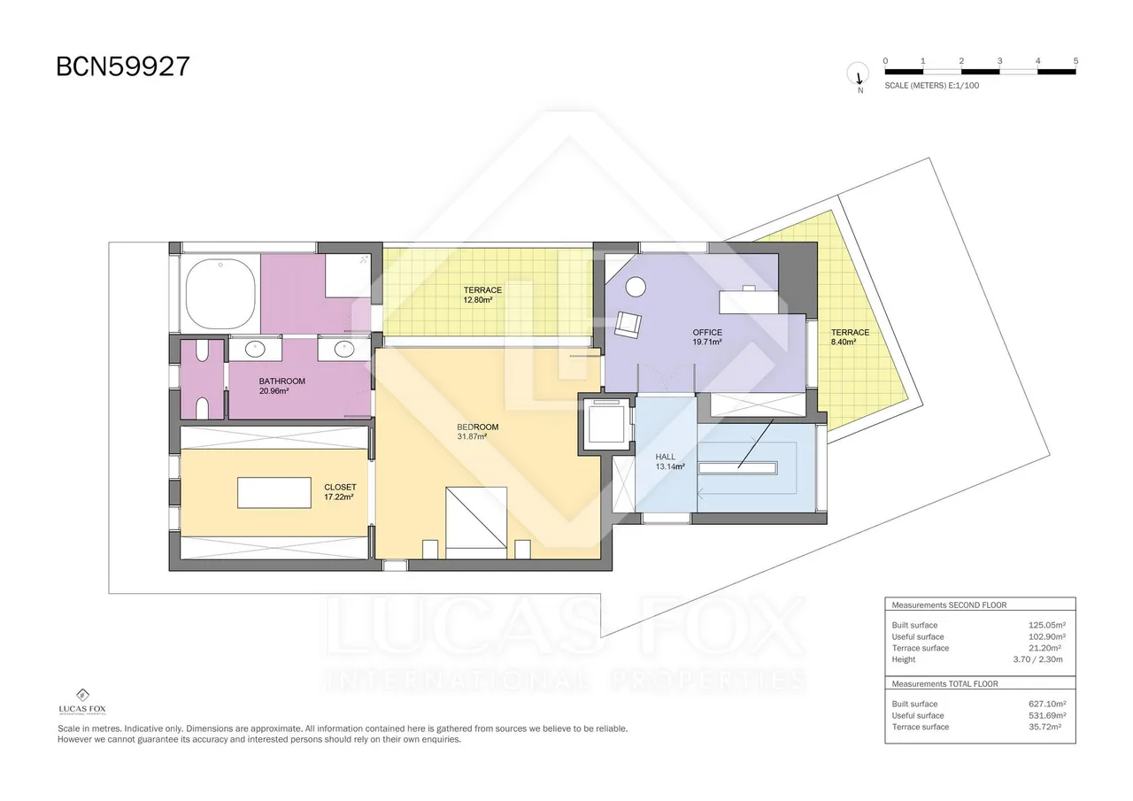 living - Casa / villa de 659m² con 14,000m² de jardín en venta en Sarrià - Plano del piso - 3