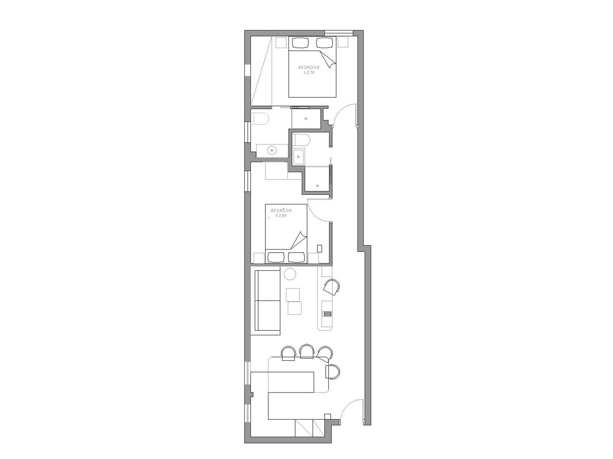 living - Piso de 67m² en venta en Ríos Rosas, Madrid - Plano del piso thumbnail - 1