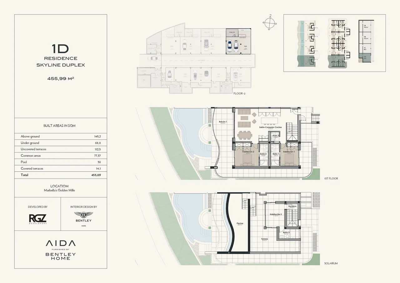 living - Aída, amueblado por Bentley - Plano del piso - 7