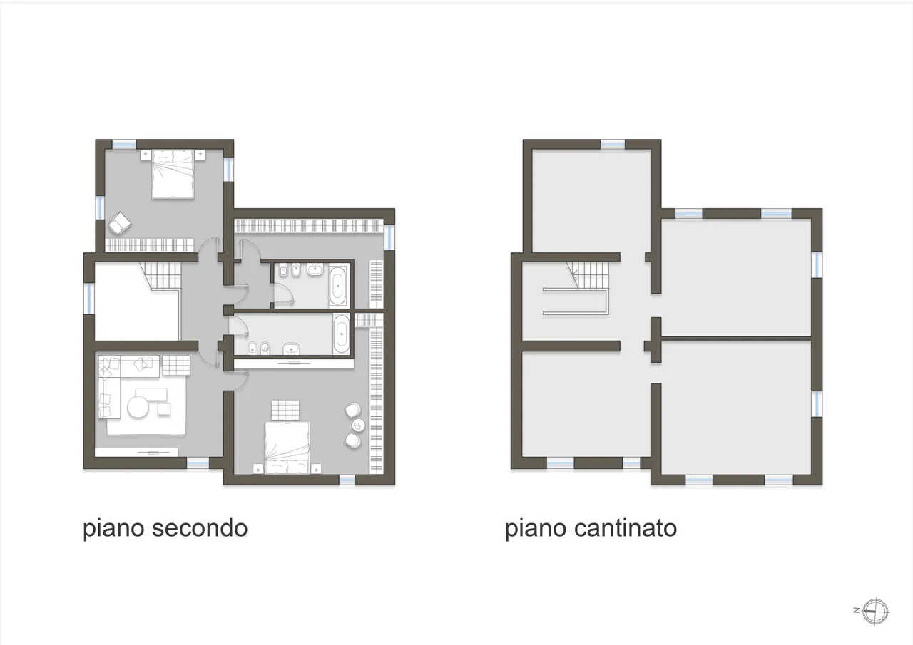 living - Garegnano 23 - Living - Dils - Verdiepingsplan - 2