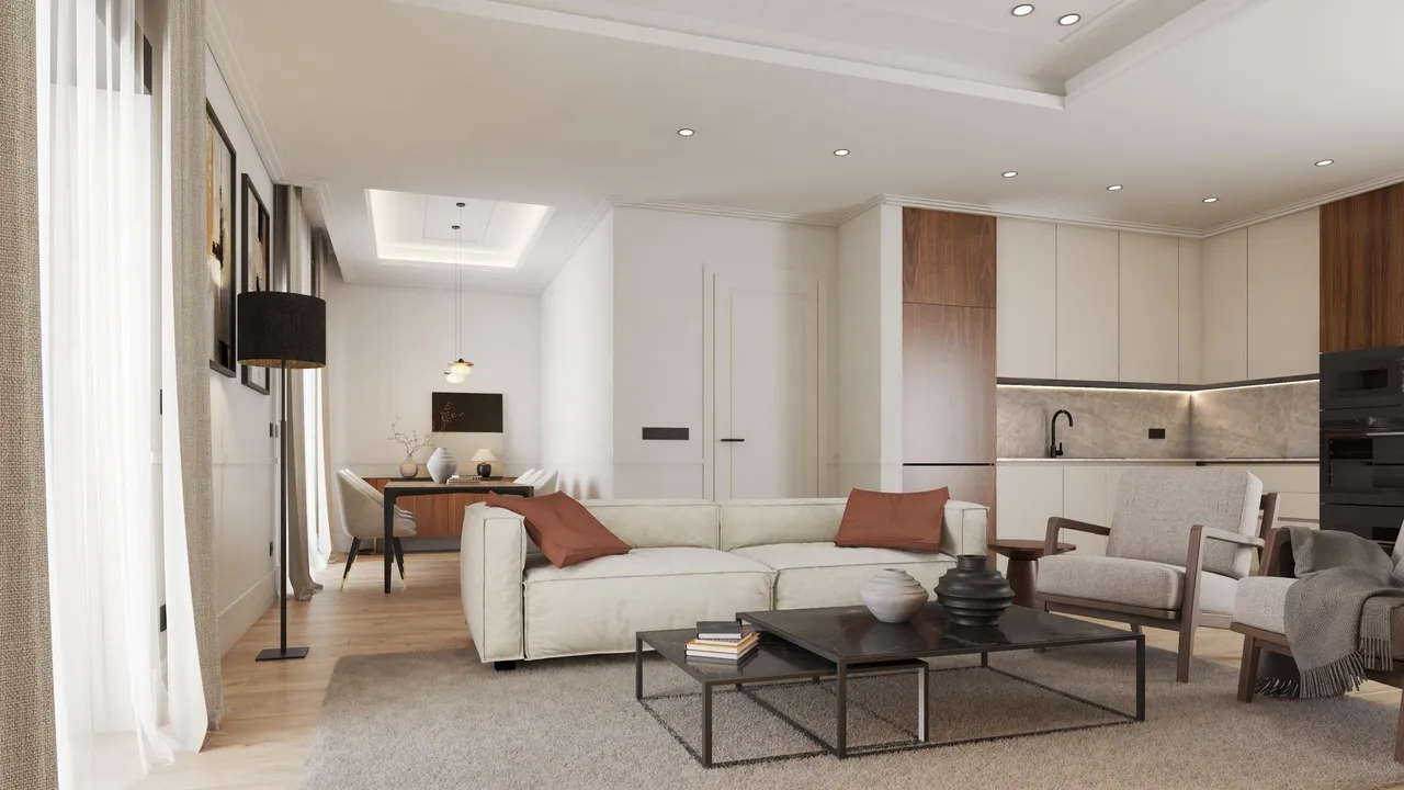 living - Ático de 194m² en venta en Almagro, Madrid - gallery - 3
