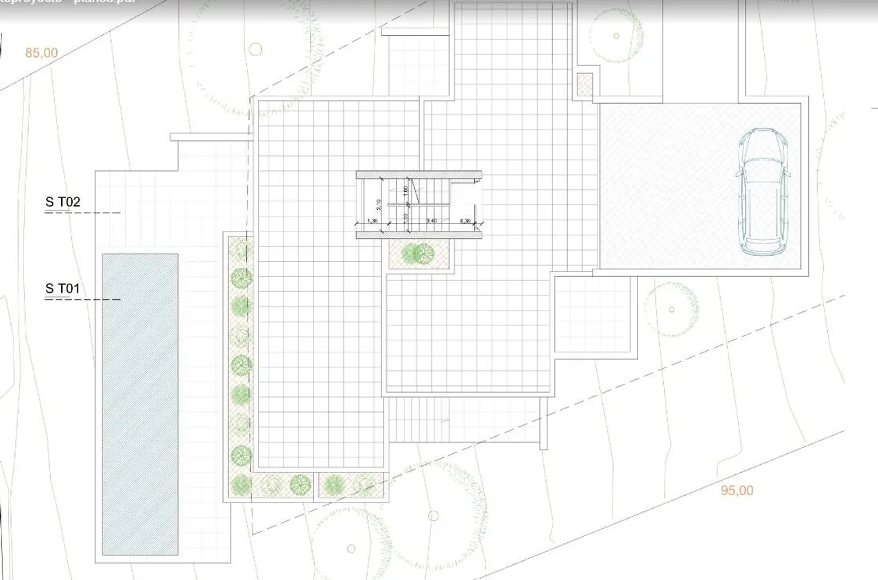 living - 211m² plot with 98m² terrace for sale in Ibiza Town - Floor Plan - 3