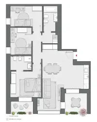 Quadrilocale di 114 m2 - Edificio C1 - LivinUp  | Milano - Floor Plan thumbnail - 1