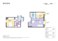 living - Piso de 59m² en venta en El Born, Barcelona - Plano del piso thumbnail - 1