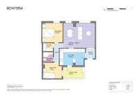 living - Piso de 66m² en venta en Gràcia, Barcelona - Plano del piso thumbnail - 1