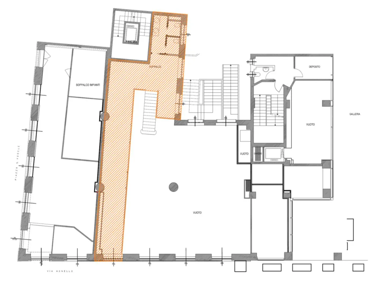 retail - San Fedele 4 - Retail - Dils - Plan d'étage - 2