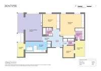 living - Piso de 149m² en venta en Pedralbes, Barcelona - Plano del piso thumbnail - 1