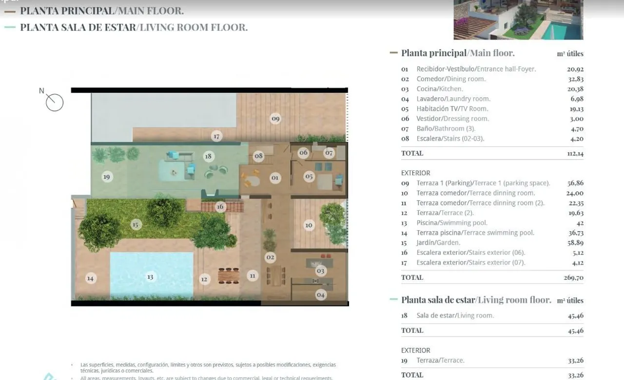 living - Casa / villa de 352m² en venta en San José, Islas Baleares - Plano del piso - 1