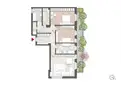 living - Three-room flat for sale corso C. Colombo 1 Milan - Floor Plan thumbnail - 1