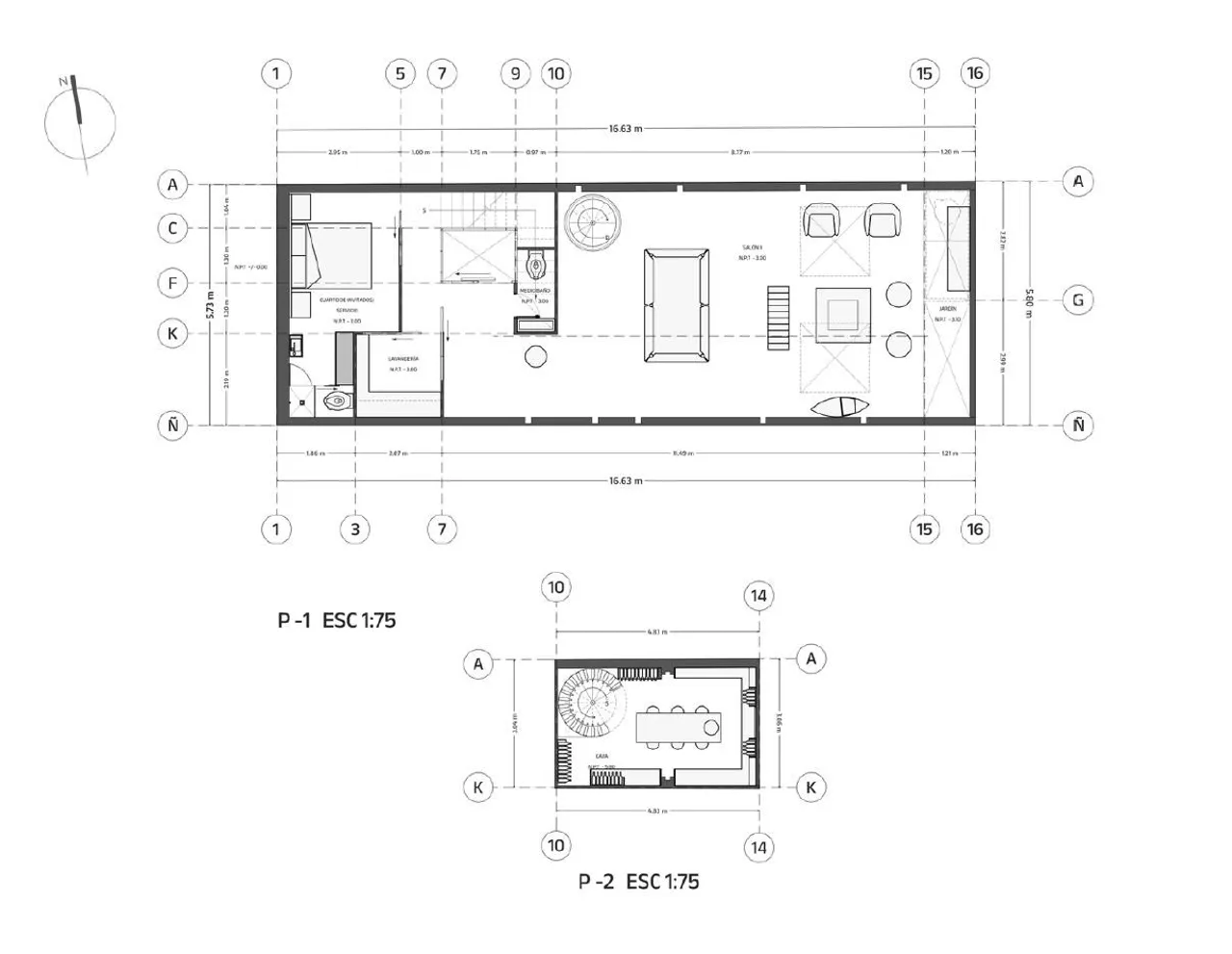 living - 248m² plot for sale in Cortes / Huertas, Madrid - Floor Plan - 1