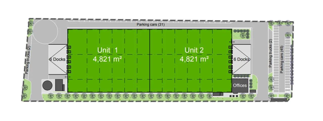 logistics - North Milan - Logistics - Dils - Verdiepingsplan - 1