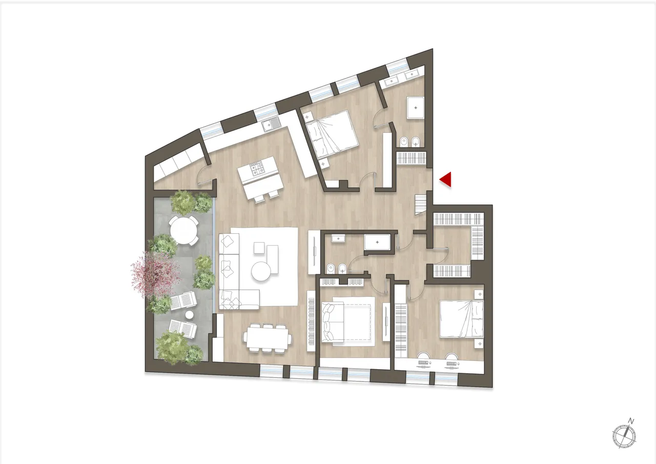living - Roma 125 - Living - Dils - Verdiepingsplan - 1