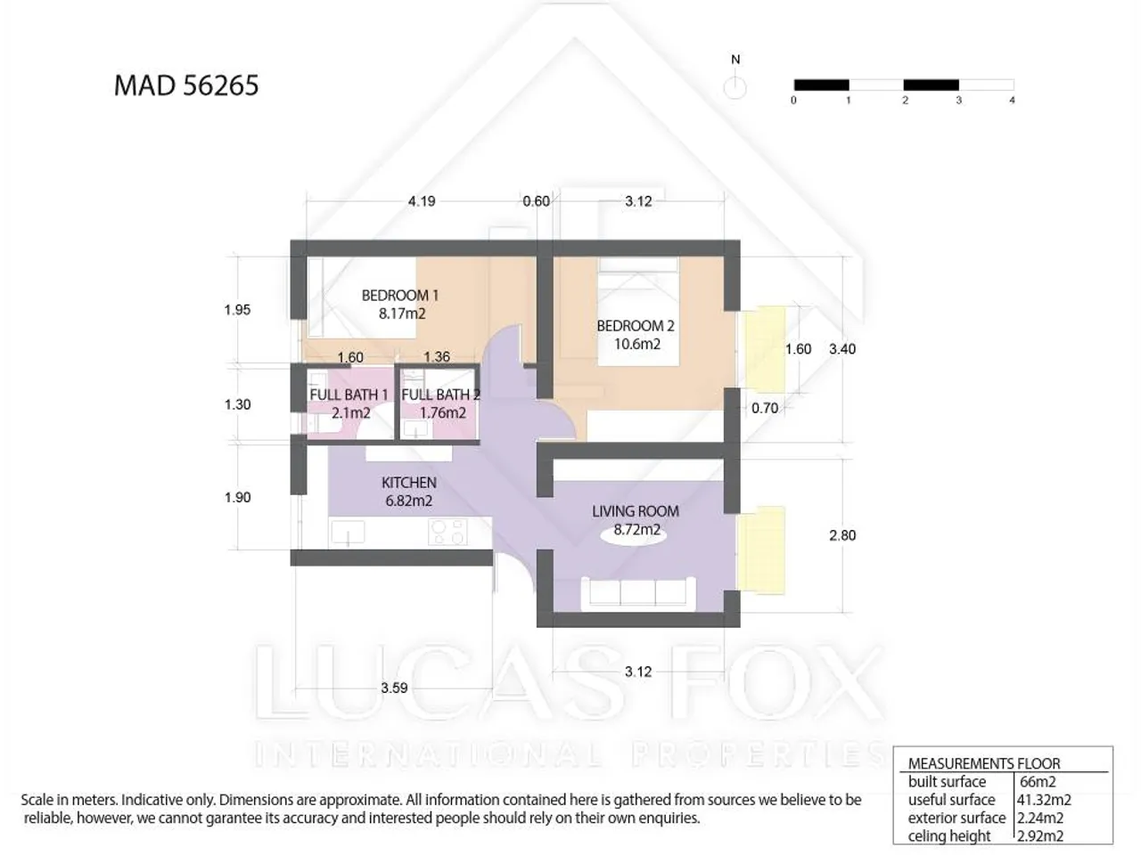 living - 66m² apartment for sale in Argüelles, Madrid - Floor Plan - 1