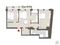 living - Sforza 4 unità 799 - Wonen - Dils - Verdiepingsplan thumbnail - 1