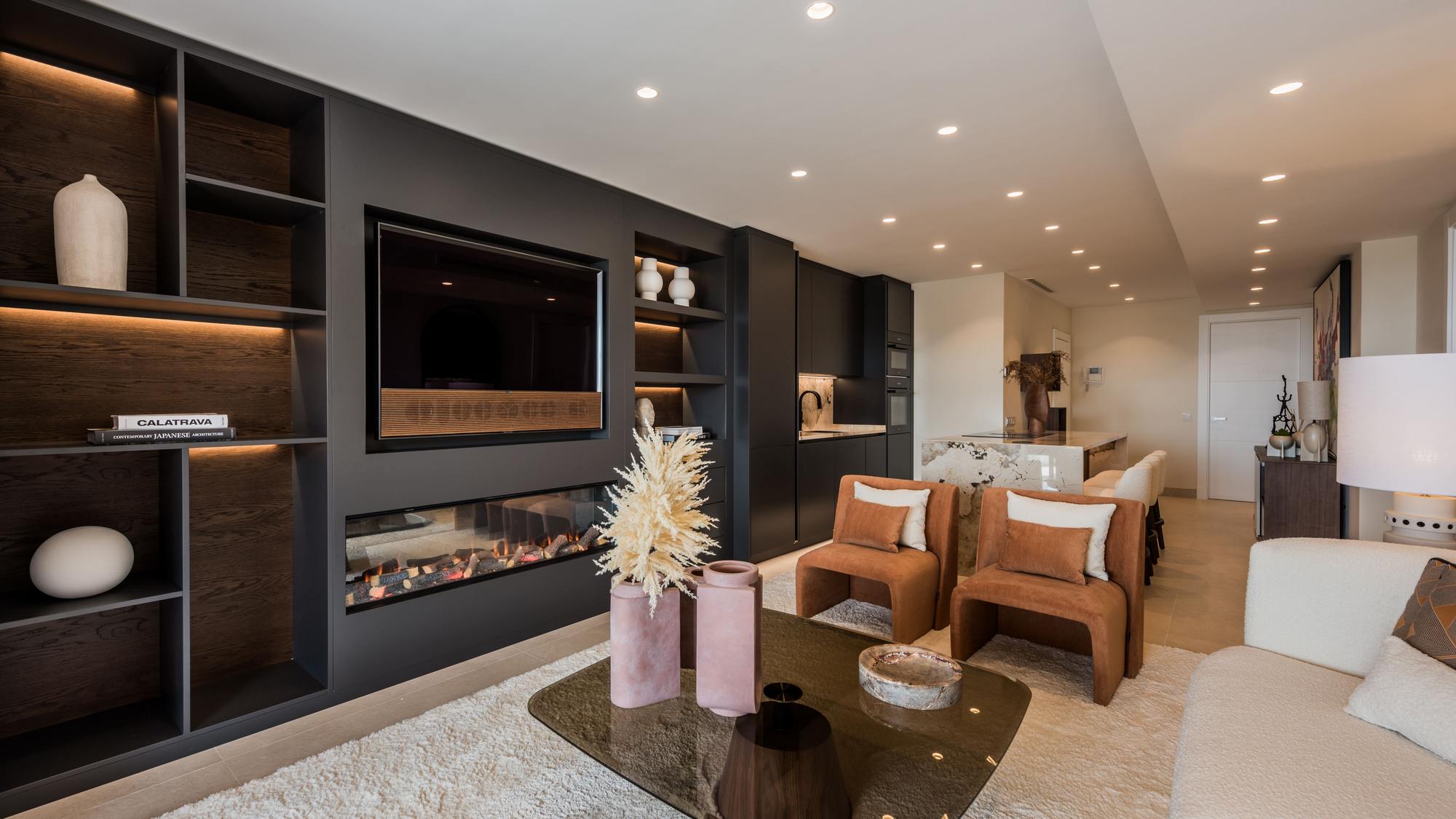 living - Piso de 134m² con 20m² terraza en venta en New Golden Mile - gallery thumbnail - 3
