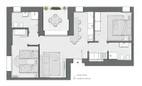 Two Bedrooms of 92 sqm - Edificio C2 - LivinUp  | Milano - Floor Plan thumbnail - 1