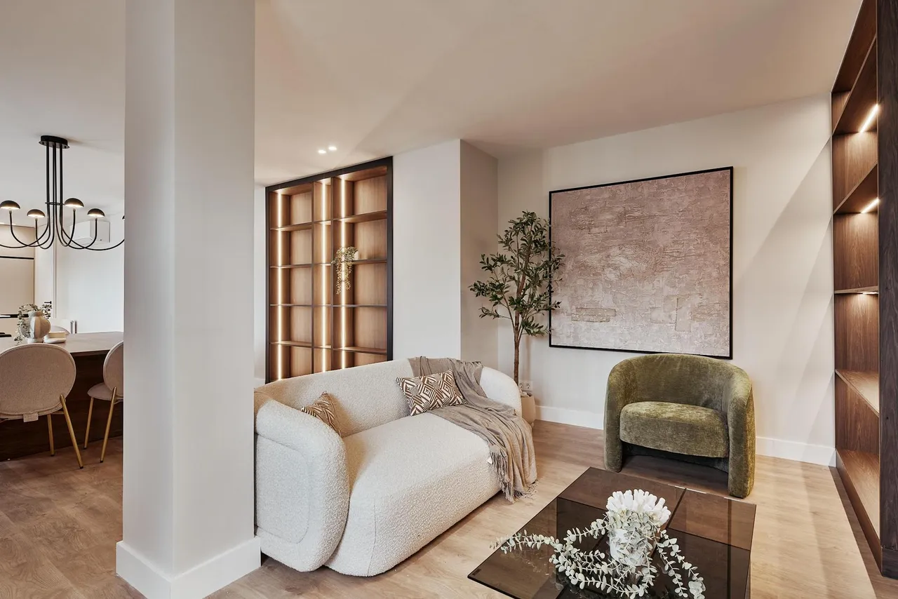 living - 158m² apartment with 55m² terrace for sale in Lista, Madrid - gallery - 2