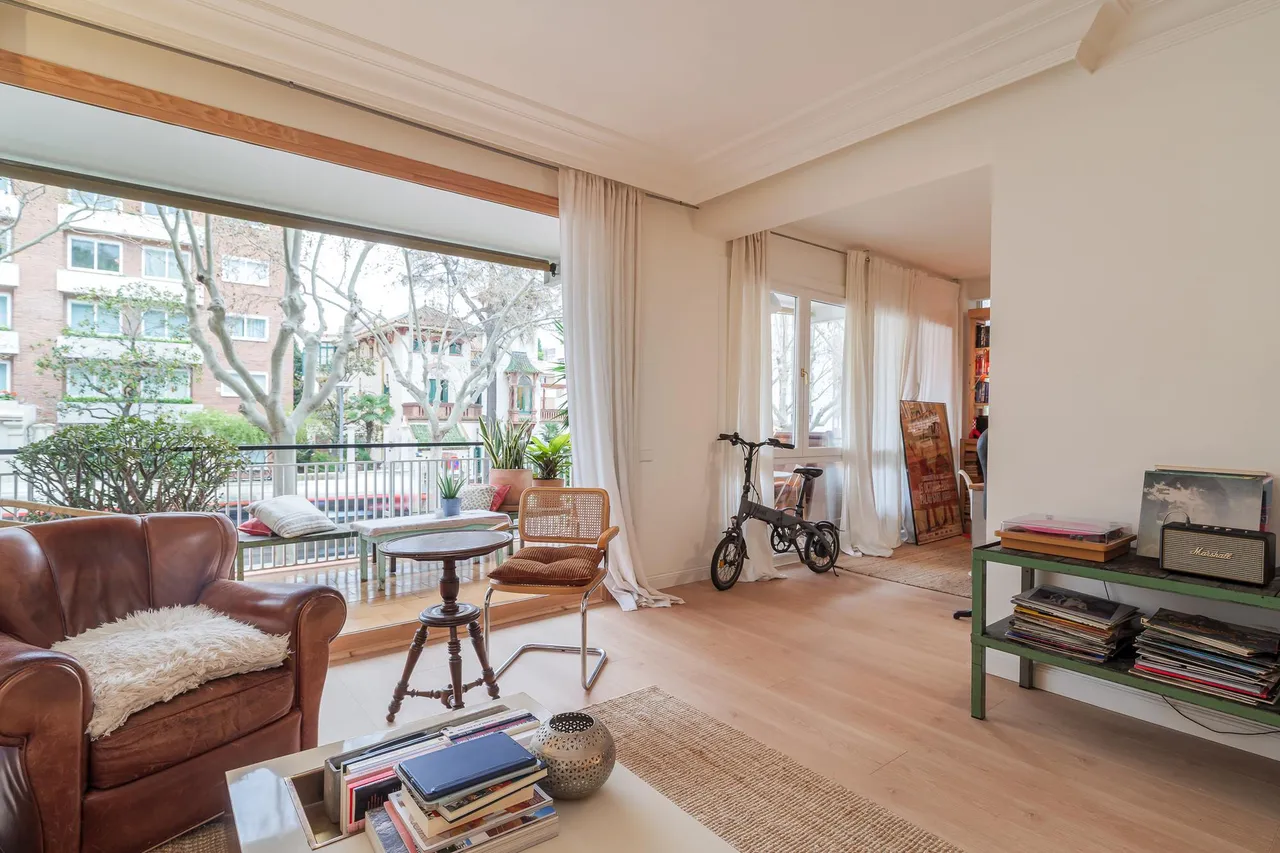 living - 169m² apartment with 23m² terrace for sale in Sant Gervasi - La Bonanova - gallery - 6