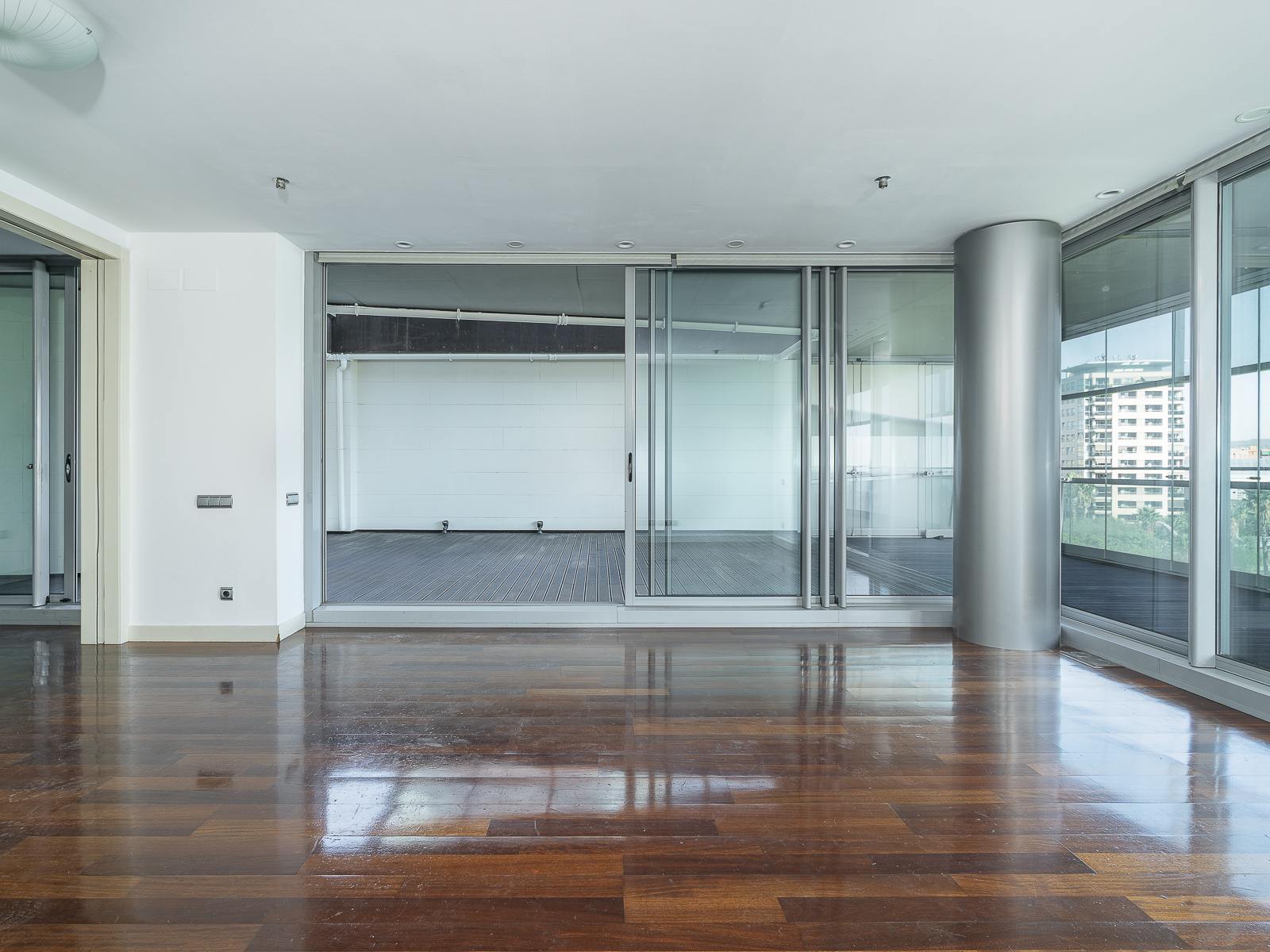 living - Piso de 130m² con 100m² terraza en venta en Diagonal Mar - gallery thumbnail - 7