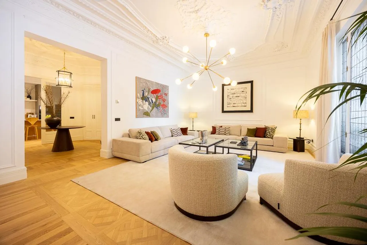 living - Piso de 297m² con 55m² terraza en venta en Recoletos - gallery - 3