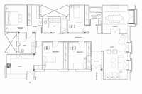 living - Piso de 225m² en alquiler en Cortes / Huertas, Madrid - Plano del piso thumbnail - 1