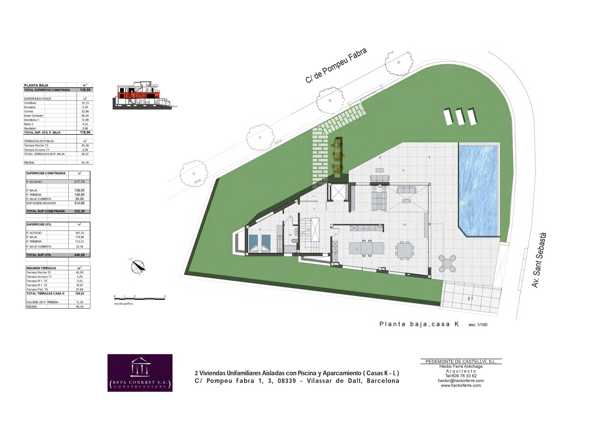 living - Casa / villa de 532m² en venta en Vilassar de Dalt - Plano del piso - 2