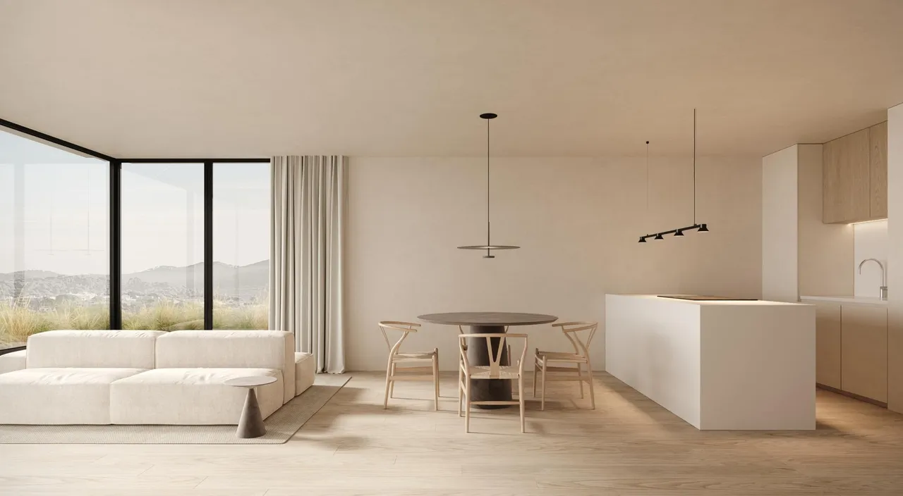 living - Proyecto de 9 apartamentos de obra nueva, ubicados a poca distancia a pie de la playa de La Fosca en Palamós - gallery - 7