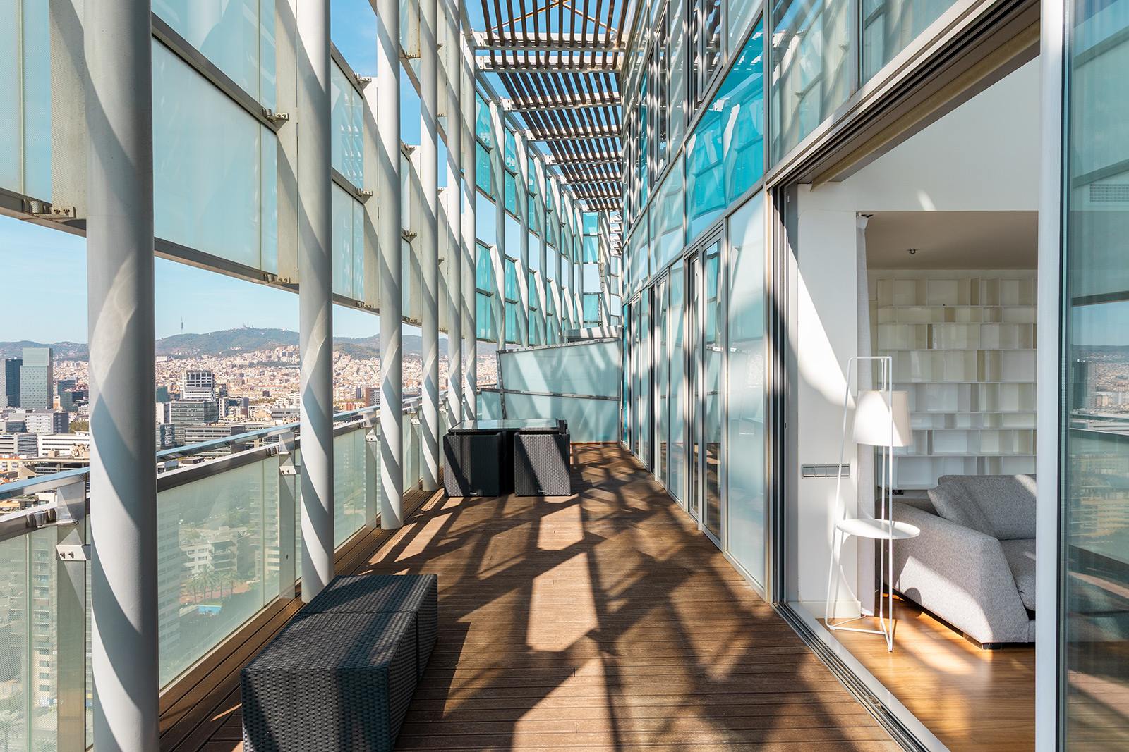 living - 163m² penthouse with 108m² terrace for rent in Diagonal Mar - gallery thumbnail - 10
