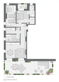 Three Bedrooms of 133 sqm - Edificio C2 - LivinUp  | Milano - Floor Plan thumbnail - 1