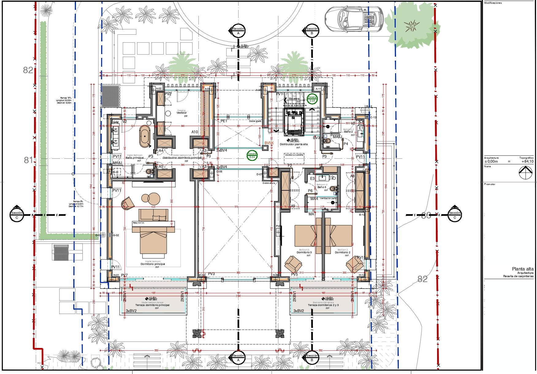 living - Casa / villa de 862m² con 202m² terraza en venta en Milla de Oro - Plano del piso - 4