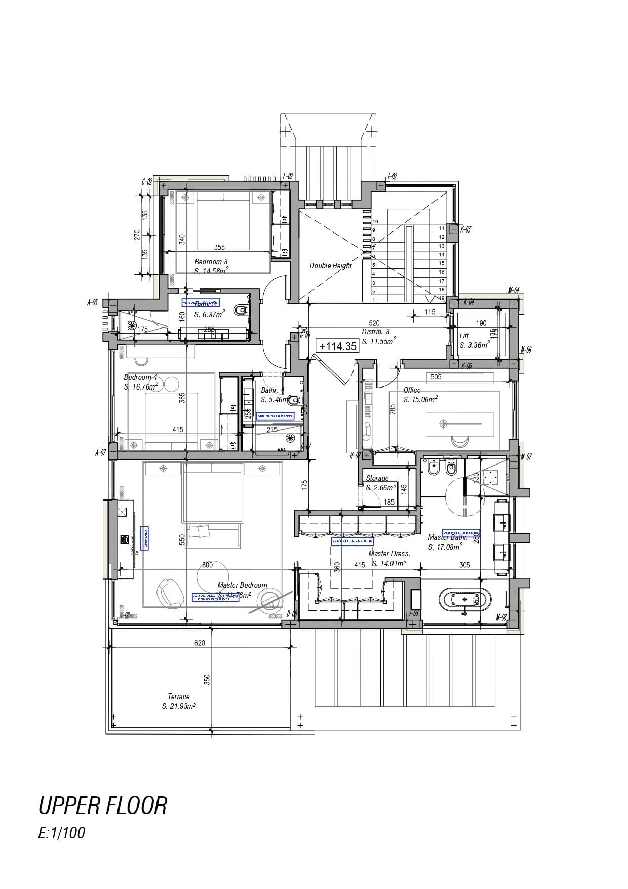 living - Casa / villa de 802m² con 421m² terraza en venta en Milla de Oro - Plano del piso thumbnail - 3