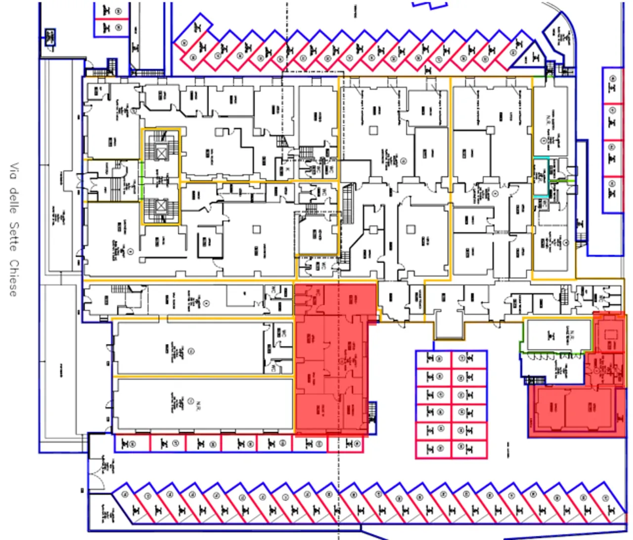 office - Sette Chiese 132/146 - Uffici - Dils - Planimetria - 1