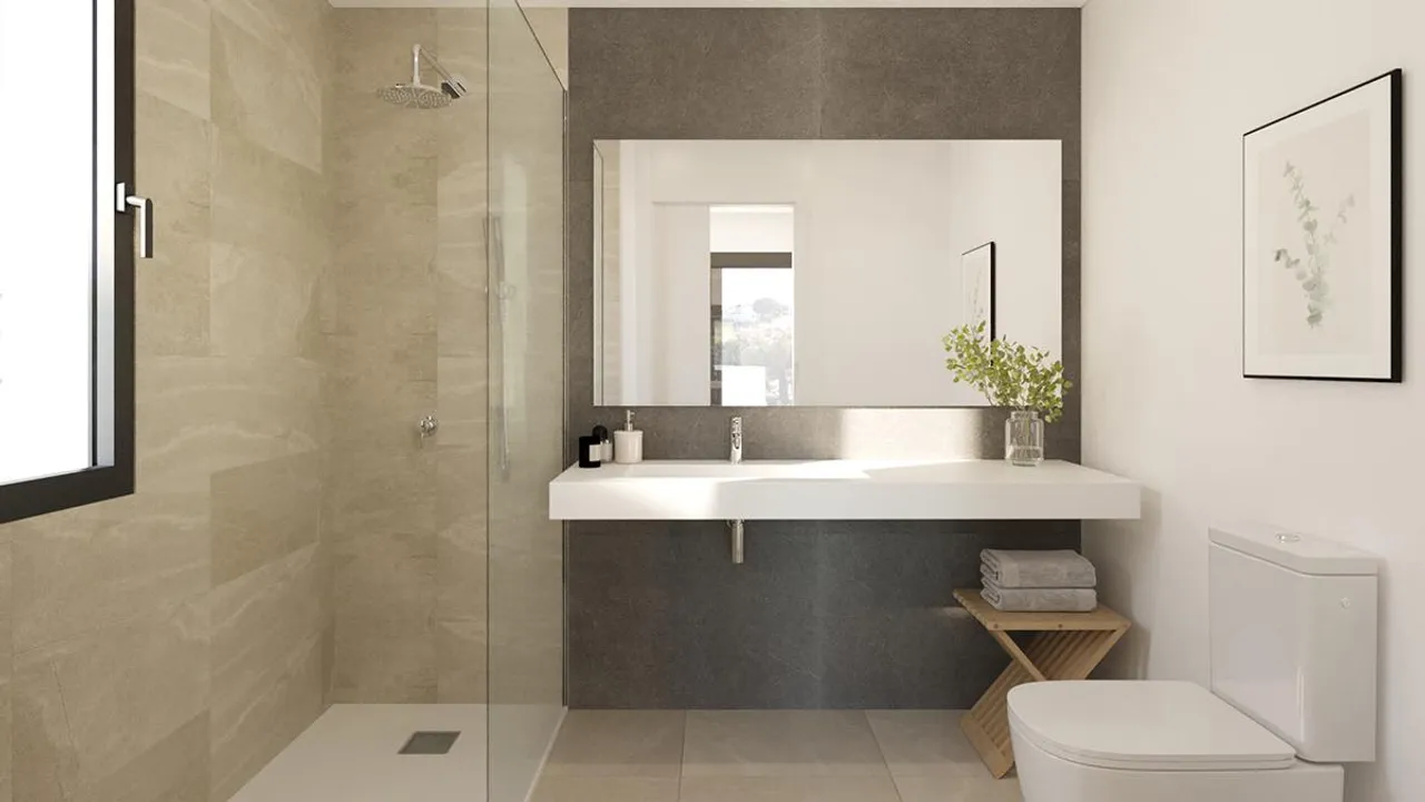 living - Contemporary semi-detached villas for sale in New Golden Mile of Estepona - gallery - 8