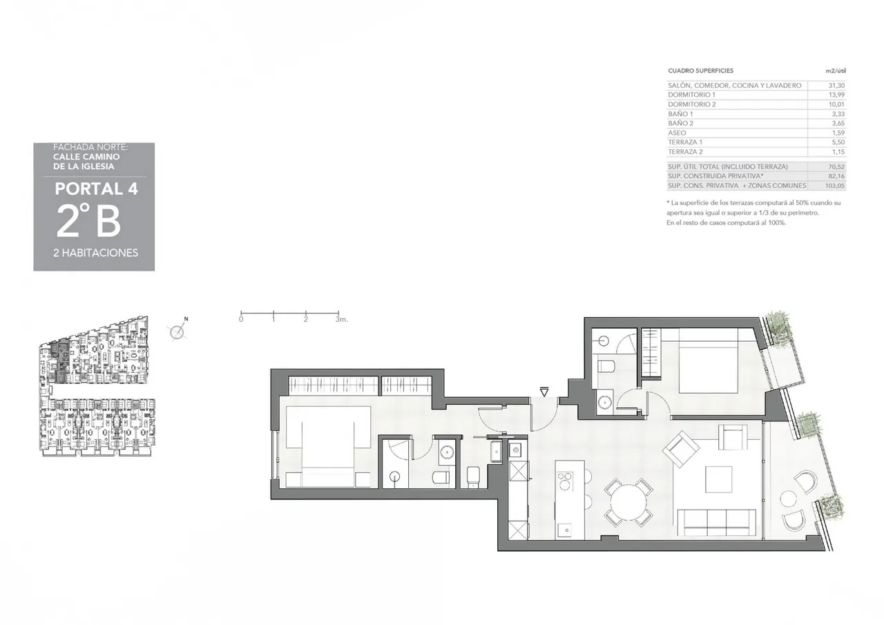 living - APTO SANTA - Plano del piso - 2