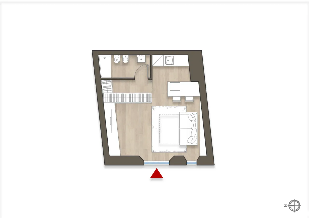 living - Custodi 16 - Living - Dils - Verdiepingsplan - 1