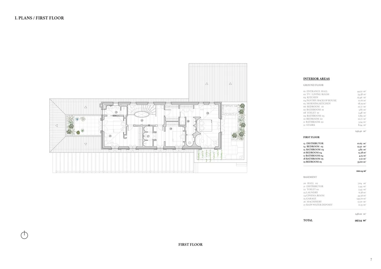 living - Casa rural de 597m² en venta en Santa Maria del Cami - Plano del piso - 1