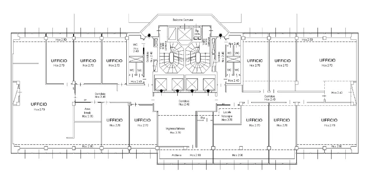 office - Repubblica 14/16 - Office - Dils - Verdiepingsplan - 1