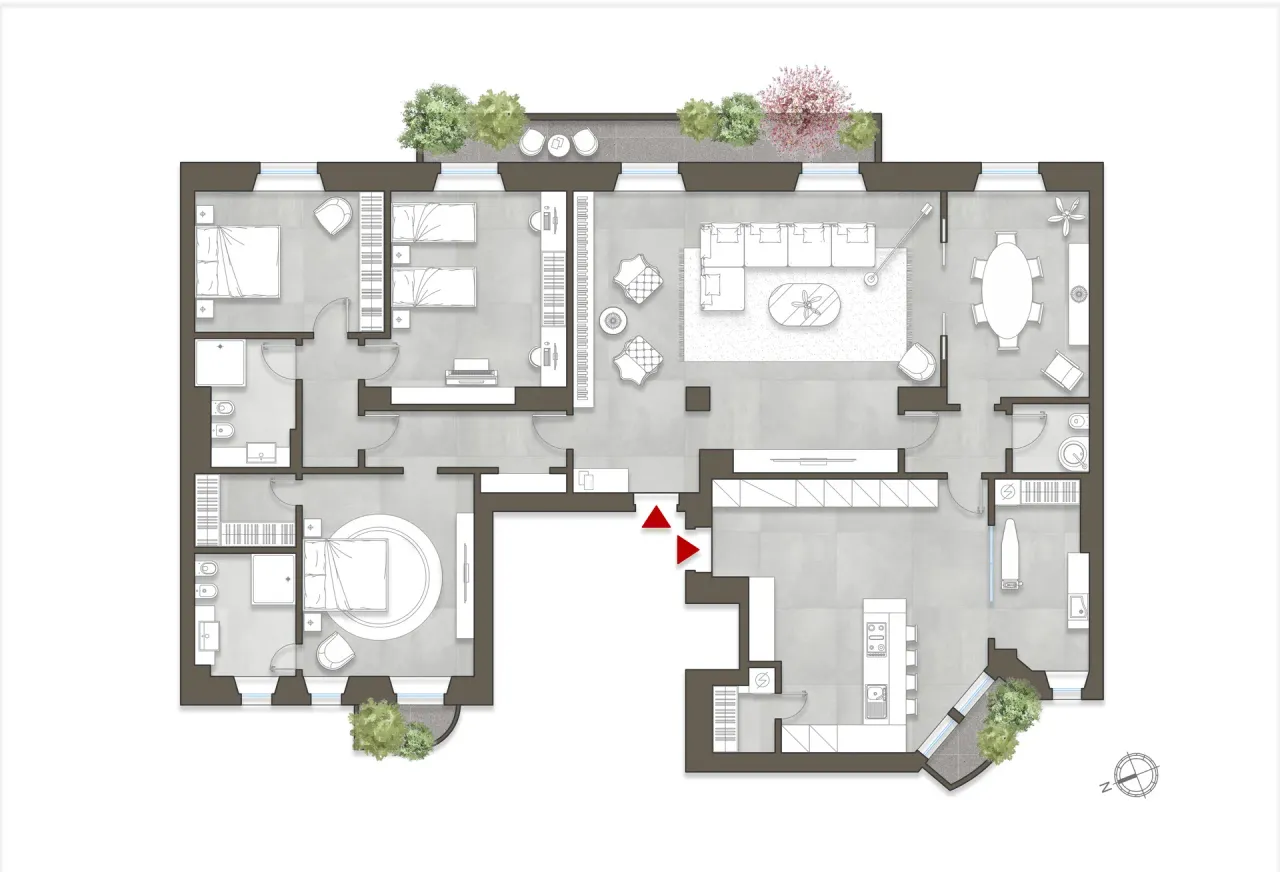 living - Regina Margherita 5 - Living - Dils - Floor Plan - 1