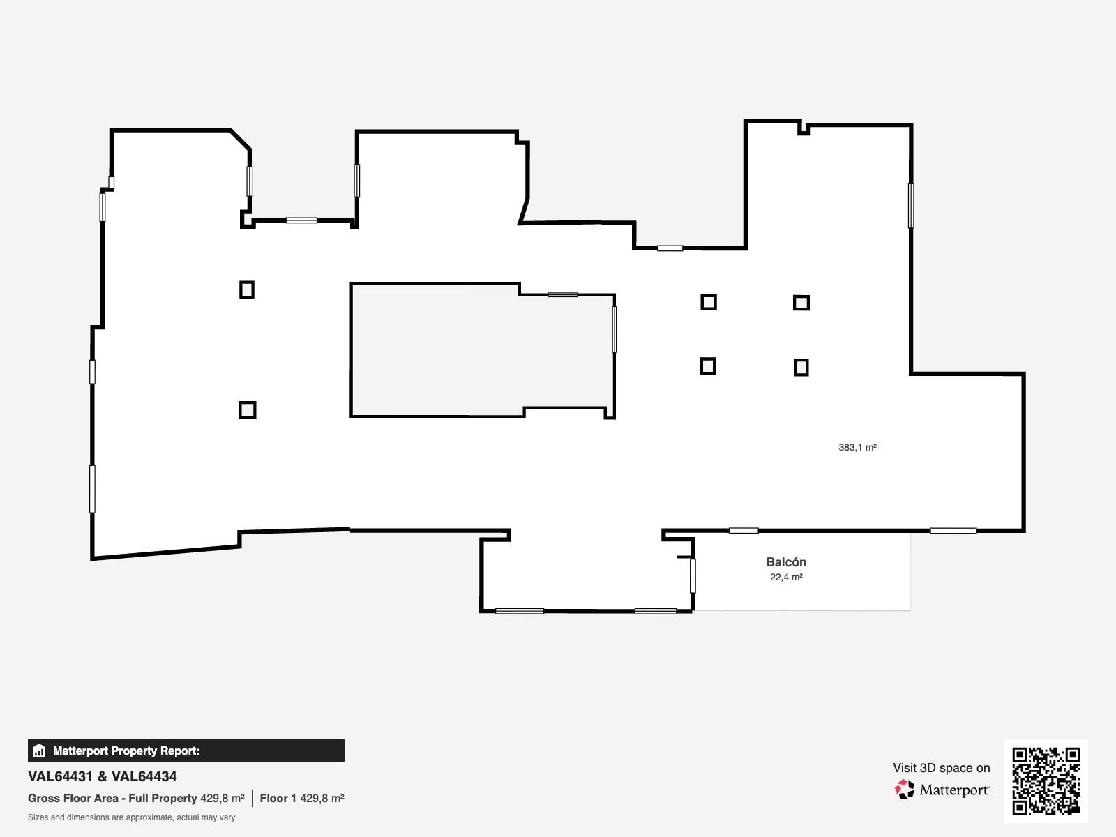 living - 401m² apartment for sale in La Xerea, Valencia - Floor Plan thumbnail - 1